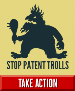 Logo used for the EFF campaign against trolls